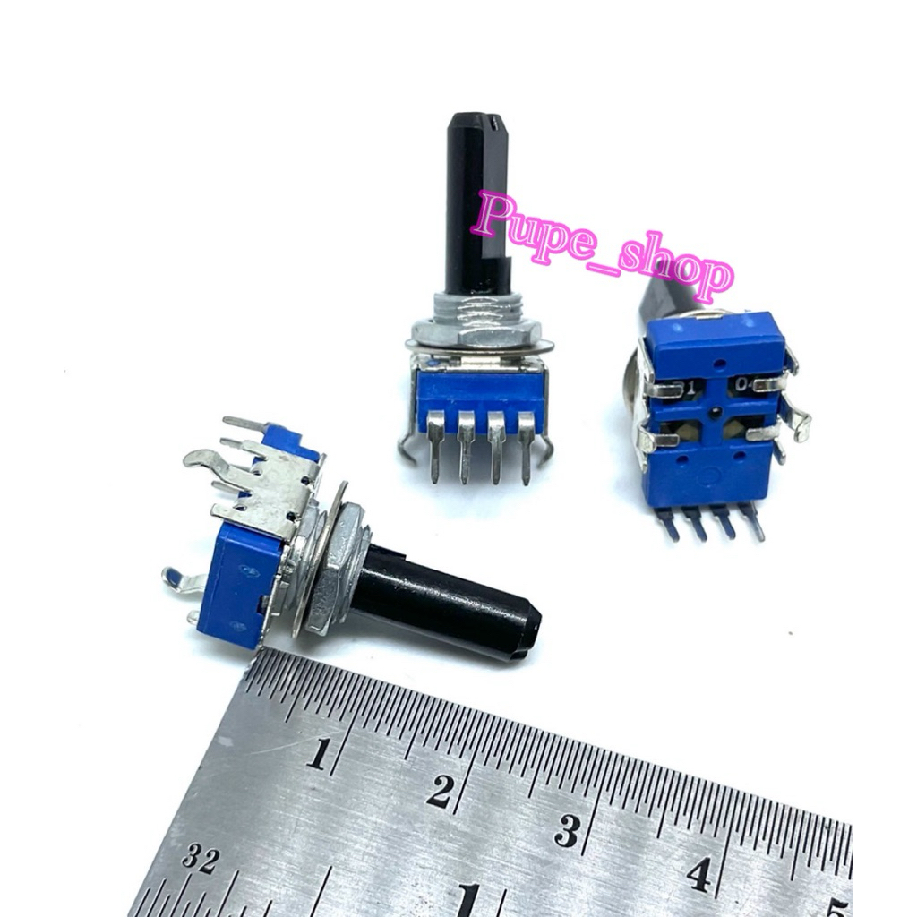 VR วอลลุ่มมิกซ์ 4ขา  แกนยาว 17 มิล มี 10KB, 20KB, 50KB, 100KB