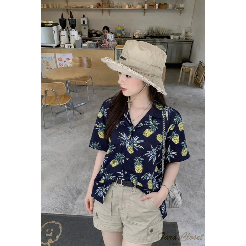 TARA HW001 เสื้อฮาวายแขนสั้น ผ้าไหมอิตาลีพิมพ์ลายดอก thumbnail 9