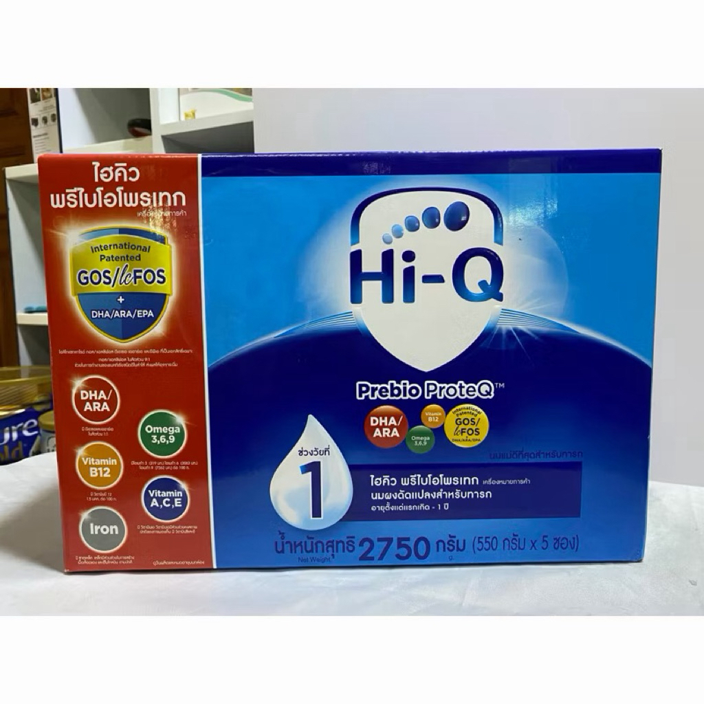 Hi-Q Prebio Proteq Follow-On Formula ไฮ-คิว พรีไบโอโพรเทก ผลิตภัณฑ์นมผงสูตร 1ขนาด 2750กรัม