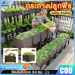 กระถางต้นไม้ กระบะปลูกผัก วัสดุ PP การเก็บน้ำอัจฉริยะ ลานบ้าน ระเบียง หลังคา กระถางปลูกพืช