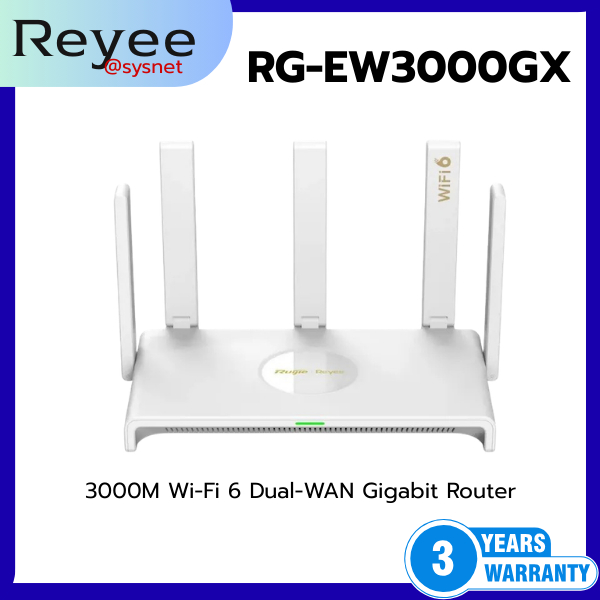 เช็คสินค้าก่อนทำการสั่งซื้อ RG-EW3000GX Reyee 3000M Wi-Fi 6 Dual-WAN Gigabit Router
