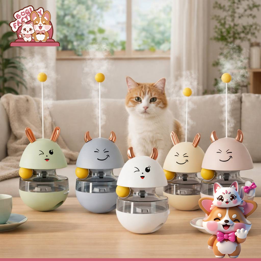Boqi Factory ของเล่นแมวตุ๊กตาล้มลุก เสริมพัฒนาการ  ใส่อาหารสัตว์ Tumbler