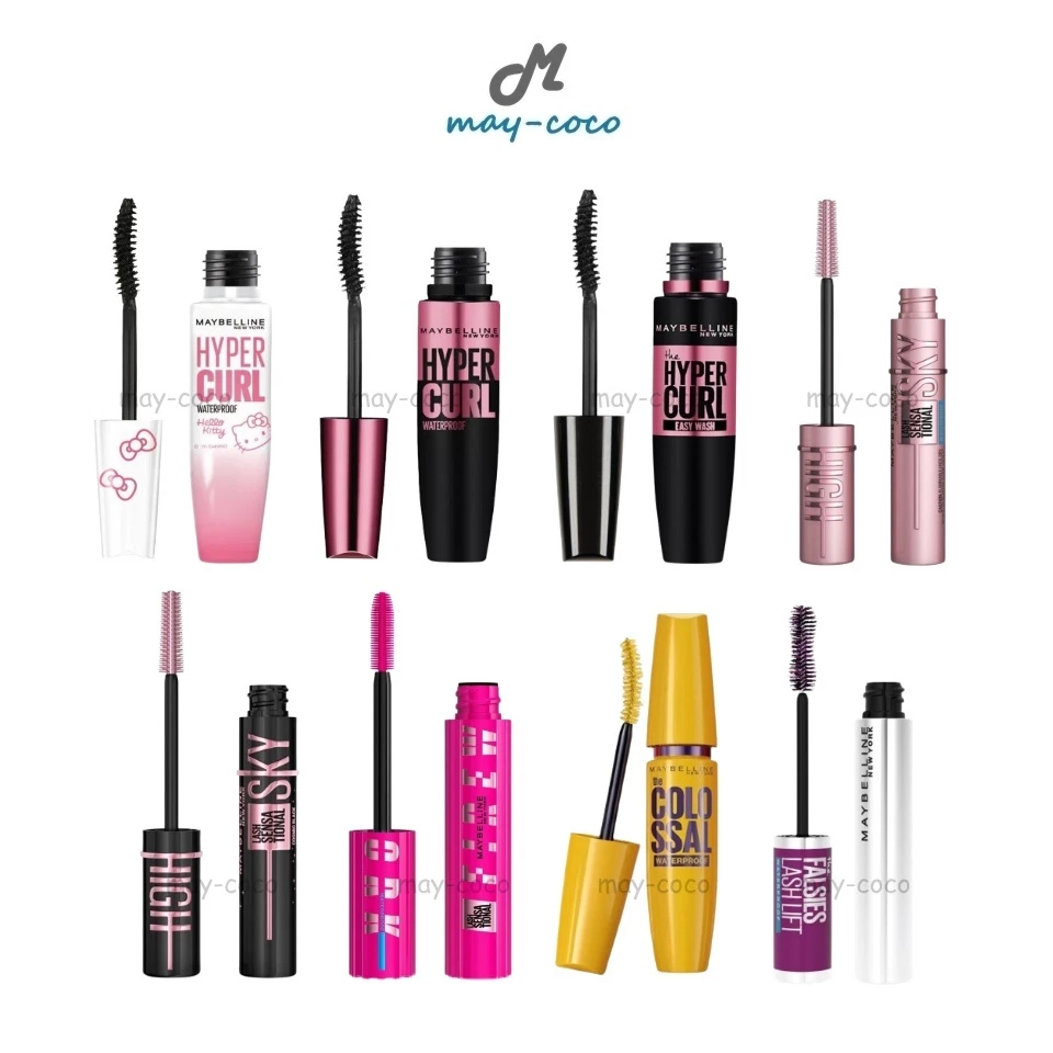 ถูก/แท้/มีไลฟ์ มาสคาร่า Maybelline Mascara Hyper Curl Sky High Colossal Waterproof Falsies Lash Lift มาสคาร่ากันน้ำ