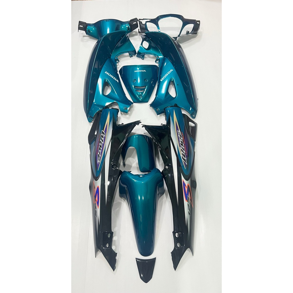 ชุดสีเวฟ 125-S หัวเถิก สีเขียวดำ ปี2003 พร้อมสติ๊กเกอร์ งานARM