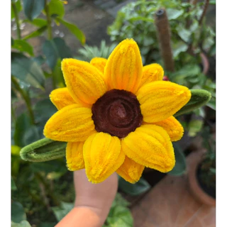 [พร้อมส่ง]ดอกไม้ลวดกำมะหยี่ 🌻 ทานตะวัน เดซี่ ลิลลี่ เยอบีร่า ทิวลิป ห่อซองพลาสติก ผูกริบบิ้น