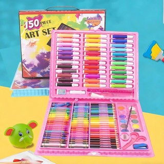 กล่องวาดภาพศิลปะ 150 ชิ้น พาเลทสีครบชุด สำหรับเด็กนักเรียน เสริมสร้างจินตนาการ ของขวัญ