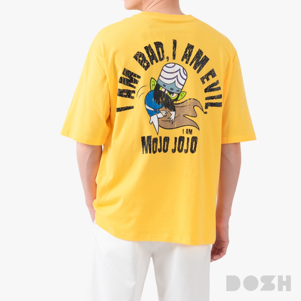 DOSH MEN'S OVERSIZED T-SHIRTS POWERPUFF GIRLS เสื้อยืดโอเวอร์ไซส์ DPGMT5011-YE (M-2XL)