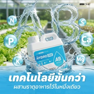 Hydro-ONE (ไฮโดร-วัน) | ปุ๋ย AB ขวดเดียว ไม่ต้องผสม! +Chelation ดูดซึมดี ไฮโดรโปนิกส์(แถมชุดปลูกฟรี)