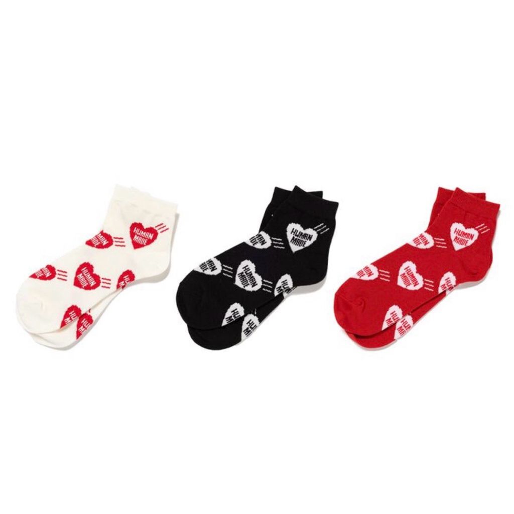 พร้อมส่ง ของแท้💯 ถุงเท้า Human Made HEART SHORT SOCKS