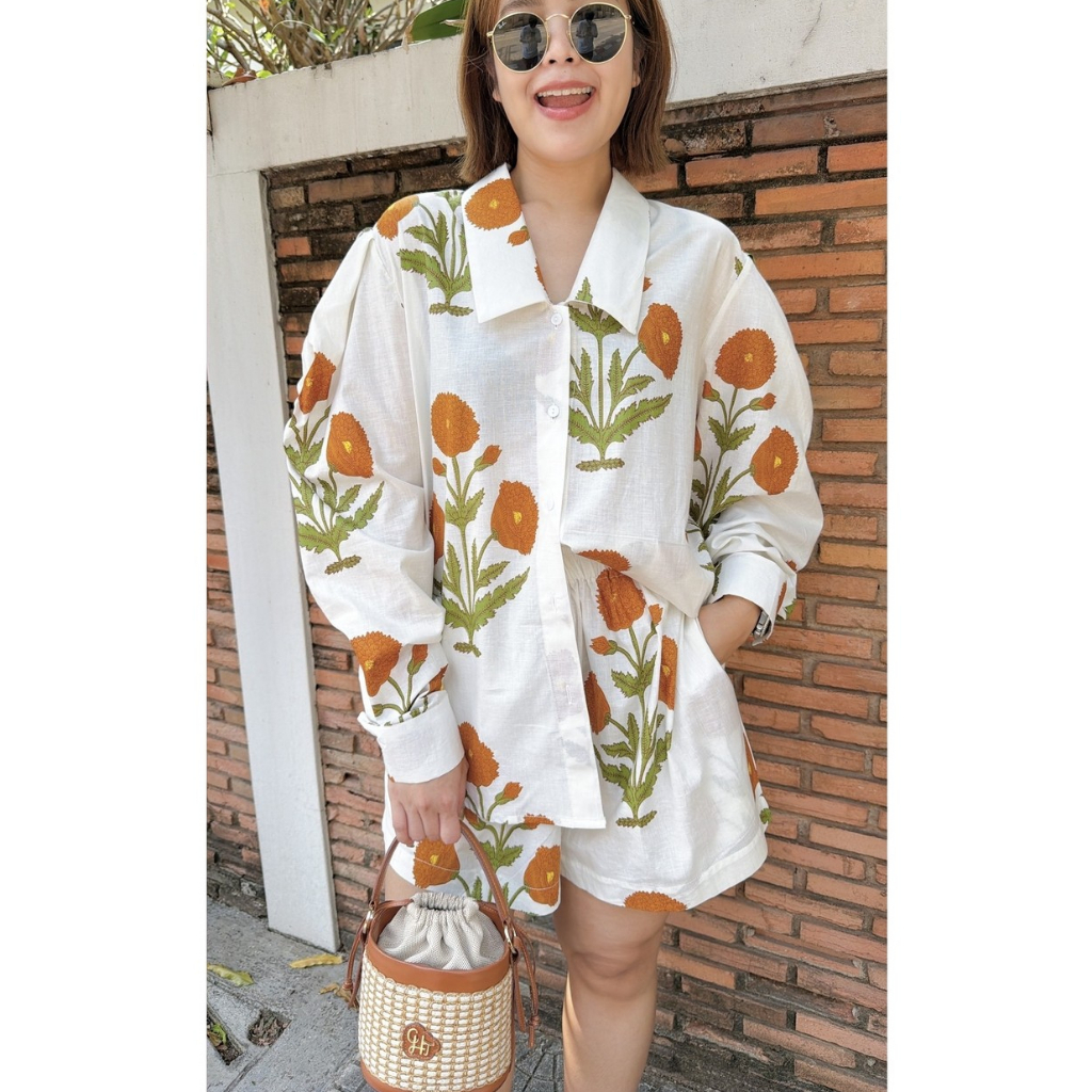 AMCORNER🌼🌼Summer indian set🌼🌼 ชุดเซ็ท ผ้าcotton อินเดีย เนื้อผ้านุ่ม ใส่สบาย ไม่ร้อนนะคะ