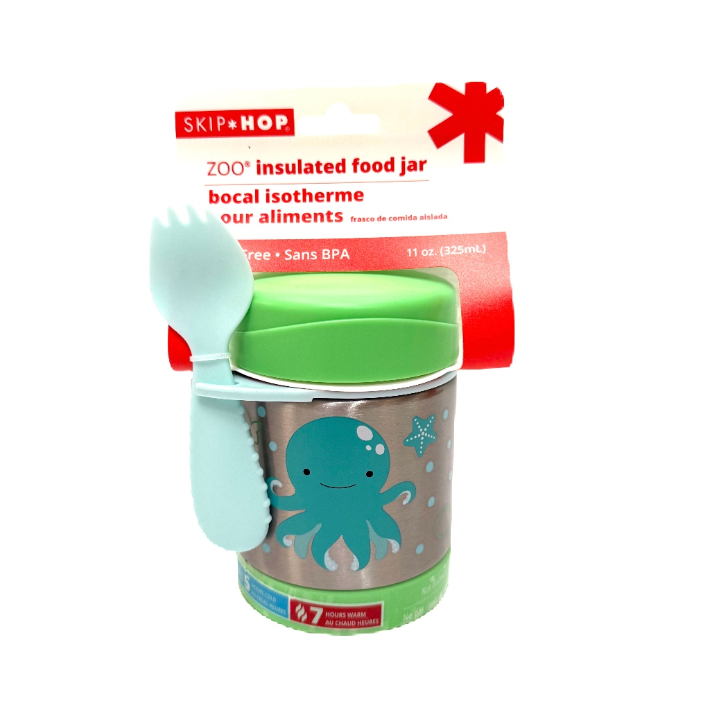 SKIP HOP Insulated food jar Octopus กระปุกใส่อาหารเก็บอุณหภูมิ Zoo ขนาด 325 มล. ลายปลาหมึก