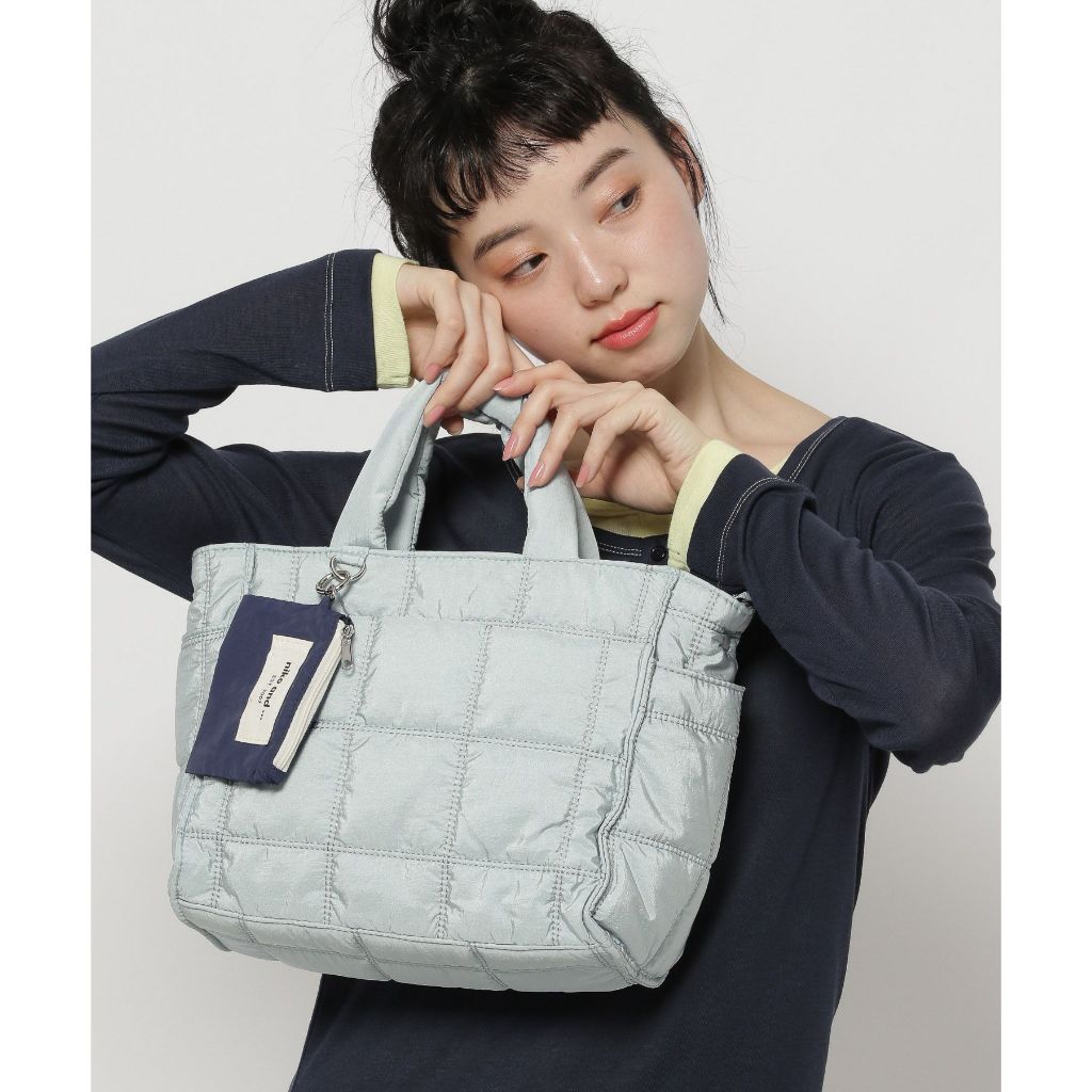 niko and ... Quilted tote bag with original pouch (Size M)