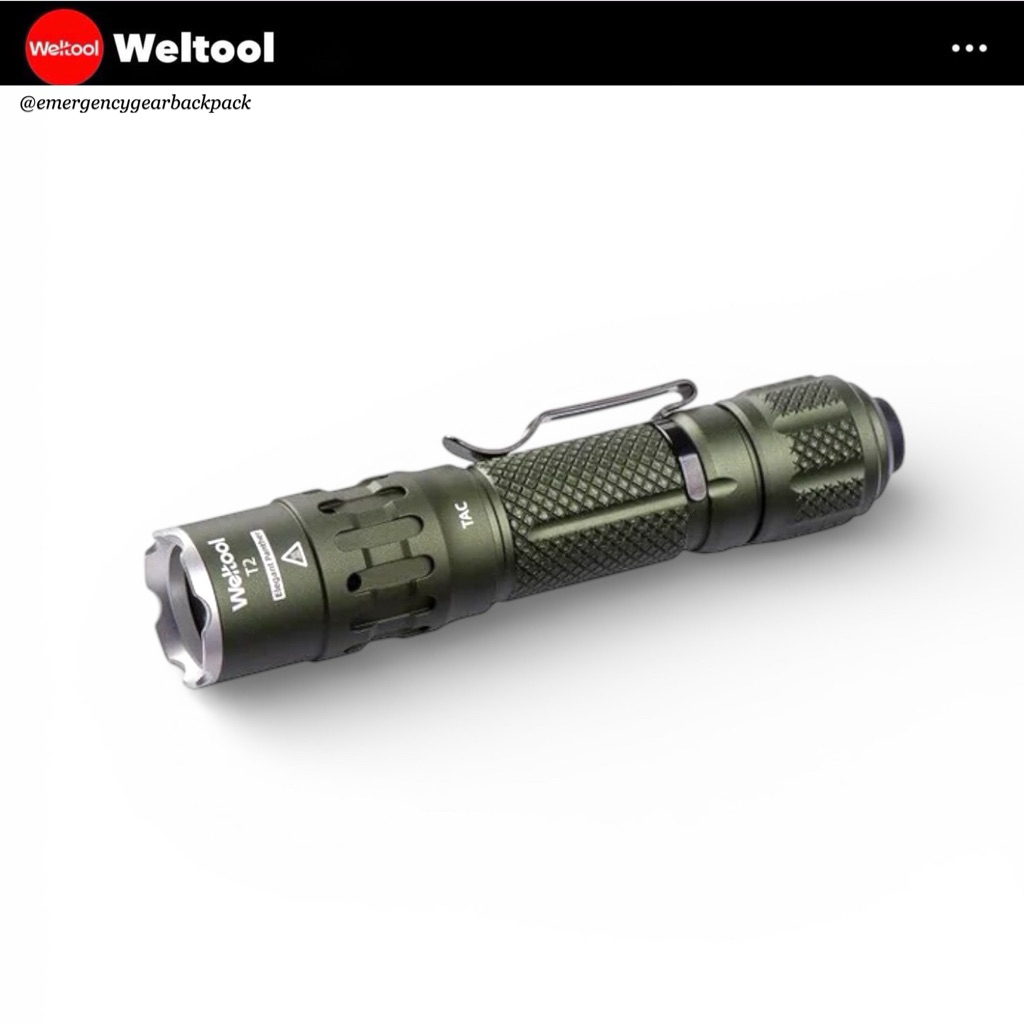 Weltool T2 TAC ไฟฉาย 1900 ลูเมน ระยะ 431 เมตร IP67