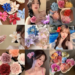 🌼พร้อมส่งจากไทย🌼กิ๊บติดผมดอกชบา กิ๊บติดผมดอกไม้summerหน้าร้อน กิ๊บดอกไม้สไตล์ทะเล