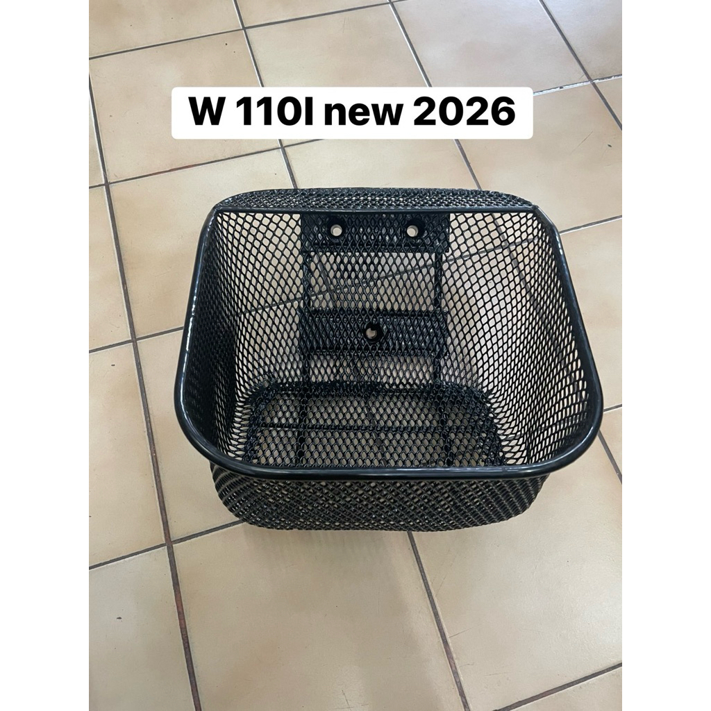 ตะกร้าหน้าสีดำ (รุ่นมีฝาปิด ) // HONDA WAVE110i  ปี 2026