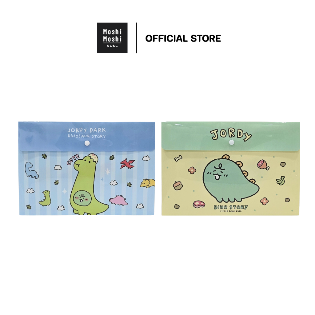 Moshi Moshi แฟ้ม แฟ้มกระดุมขยายก้น A4 ลาย Jordy จากแก๊ง NINIZ ลิขสิทธิ์แท้จาก Kakao Friends รุ่น 6100007196-7198