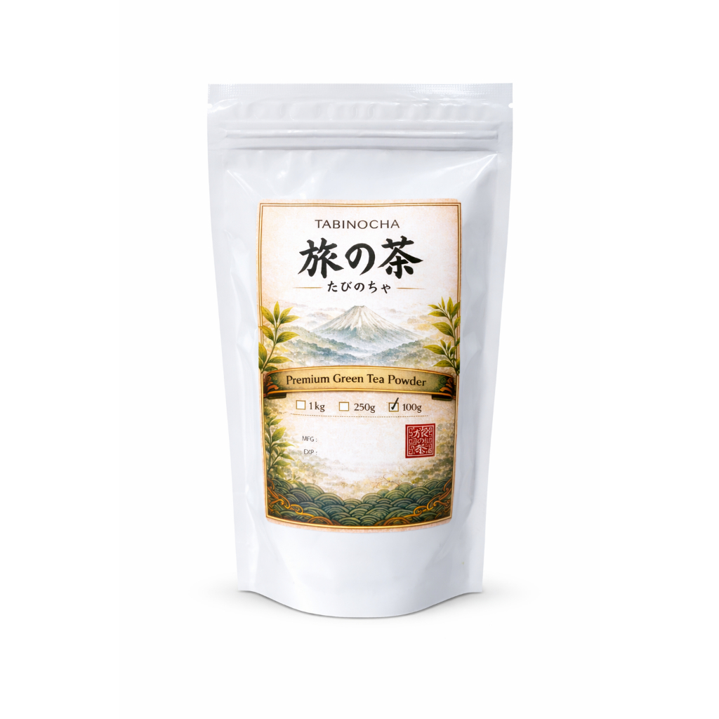 ทะบิโนะฉะ มัทฉะพรีเมียม ขนาด 100 g. TABINOCHA Matcha Premium  100 g.🍵  🍃