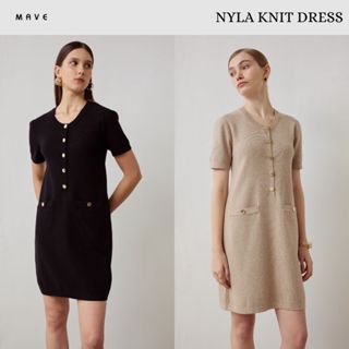 MAVE เดรสรุ่น Nyla knit dress สี GRIEGE,BLACK