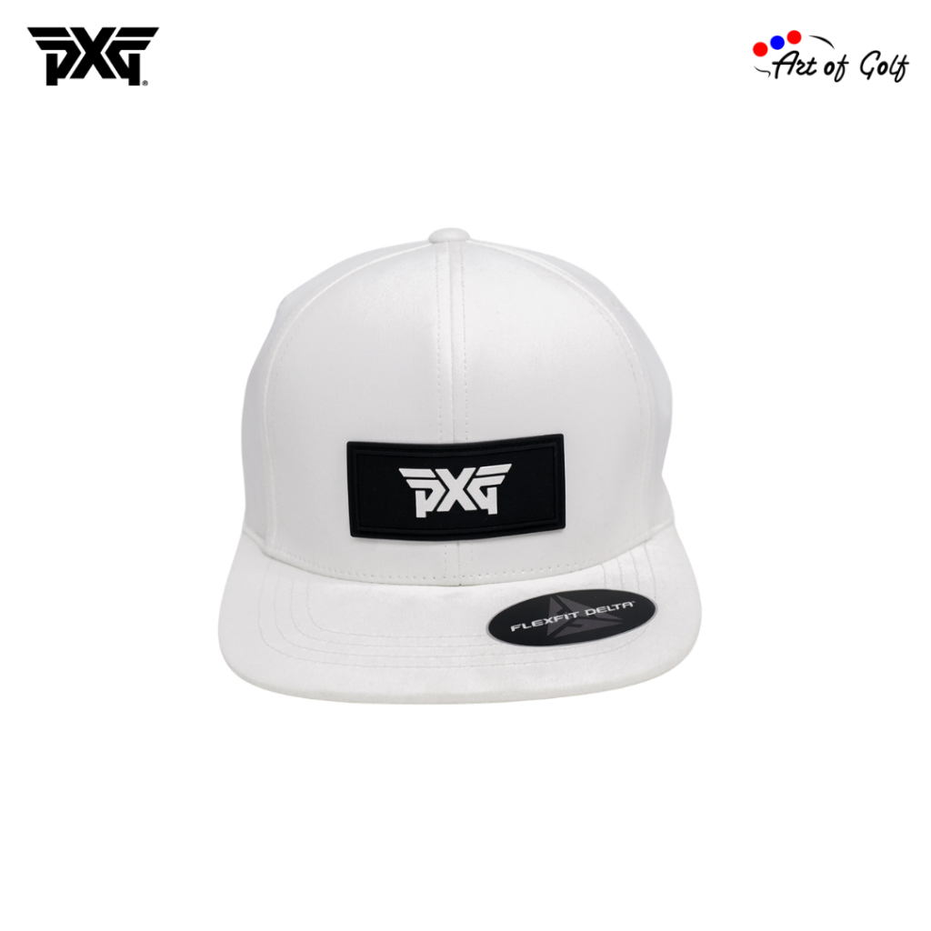 PXG Camper Flat Bill Snapback Golf Cap White - 25 Men