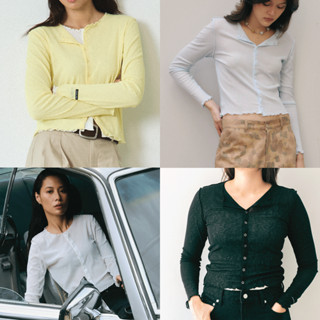 Madmatter - Buttonline L/S Tee เสื้อทำงาน