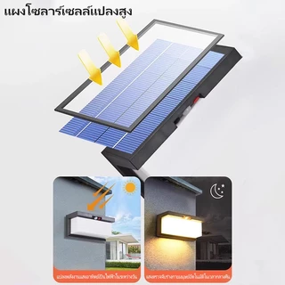 Ofeel ไฟโซล่าเซลล์ โคมไฟติดผนัง โคมไฟนอกบ้าน LED โคมไฟติดผนังแบบเซ็นเซอร์อย่างง่าย IP67 Solar Light