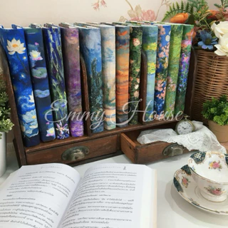 ✨ ปกหนังสือผ้า | ปกผ้าใส่หนังสือ ลายภาพวาดศิลปะ | Book Cover ♡ʕ·ᴥ·ʔ📚 | ขนาด A5