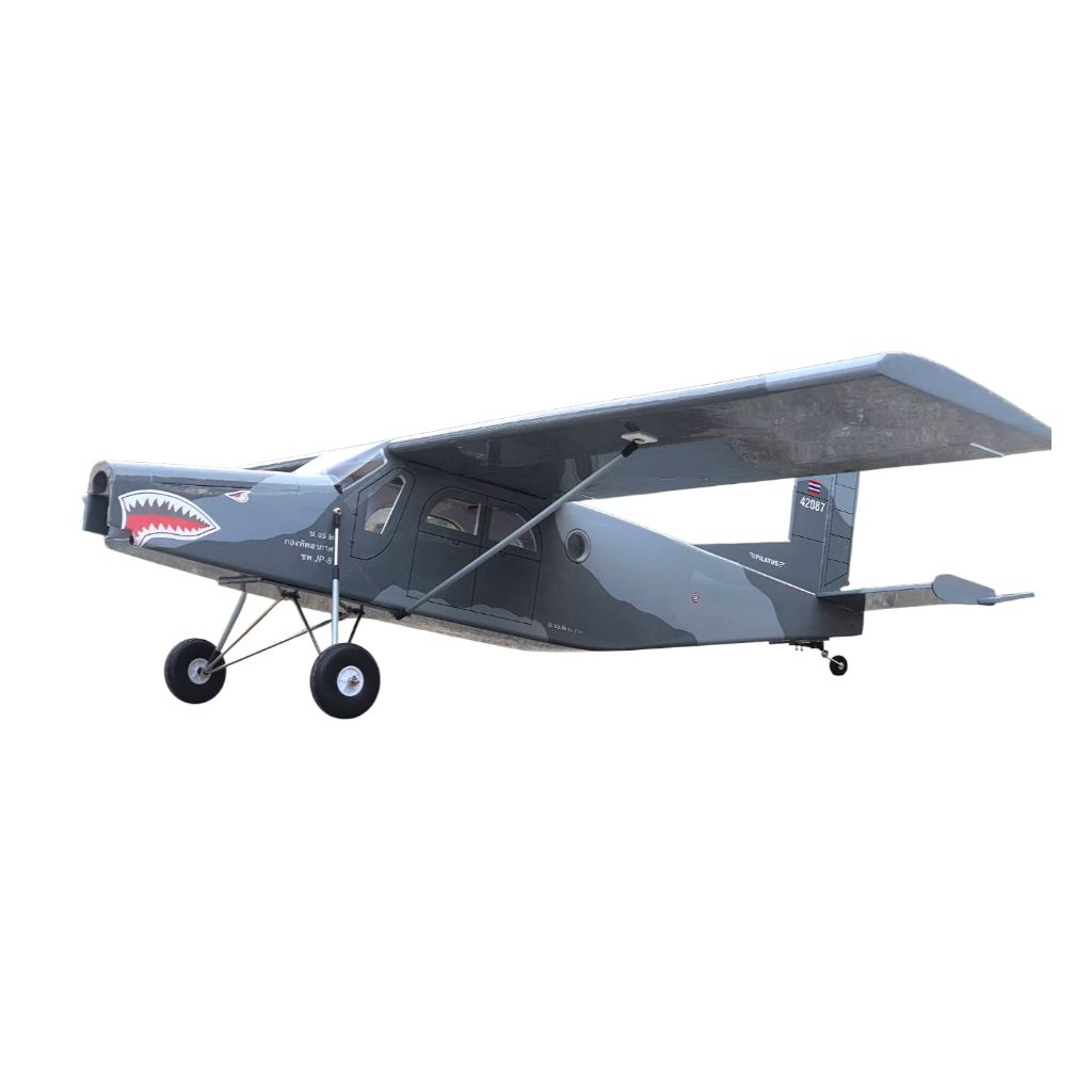 เครื่องบินโฟม+ไม้(ลำเปล่า) : Pilatus ทหารอากาศ ปีกยาว 1.20 เมตร เฉพาะตัวลำเปล่า (ไม่รวม มอเตอร์ แบตเตอรี่ รีซีฟ รีโมท)