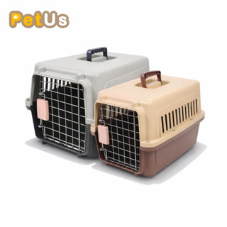 กรงแมว กรงพกพา กรงเดินทางสัตว์เลี้ยง มีหูจับ ล็อก 2 ชั้น แข็…