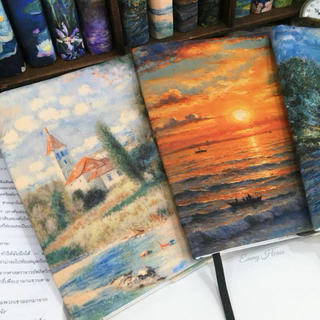✨ ปกหนังสือผ้า | ปกผ้าใส่หนังสือ ลายภาพวาดศิลปะ | Book Cover ♡ʕ·ᴥ·ʔ📚 | ขนาด A5