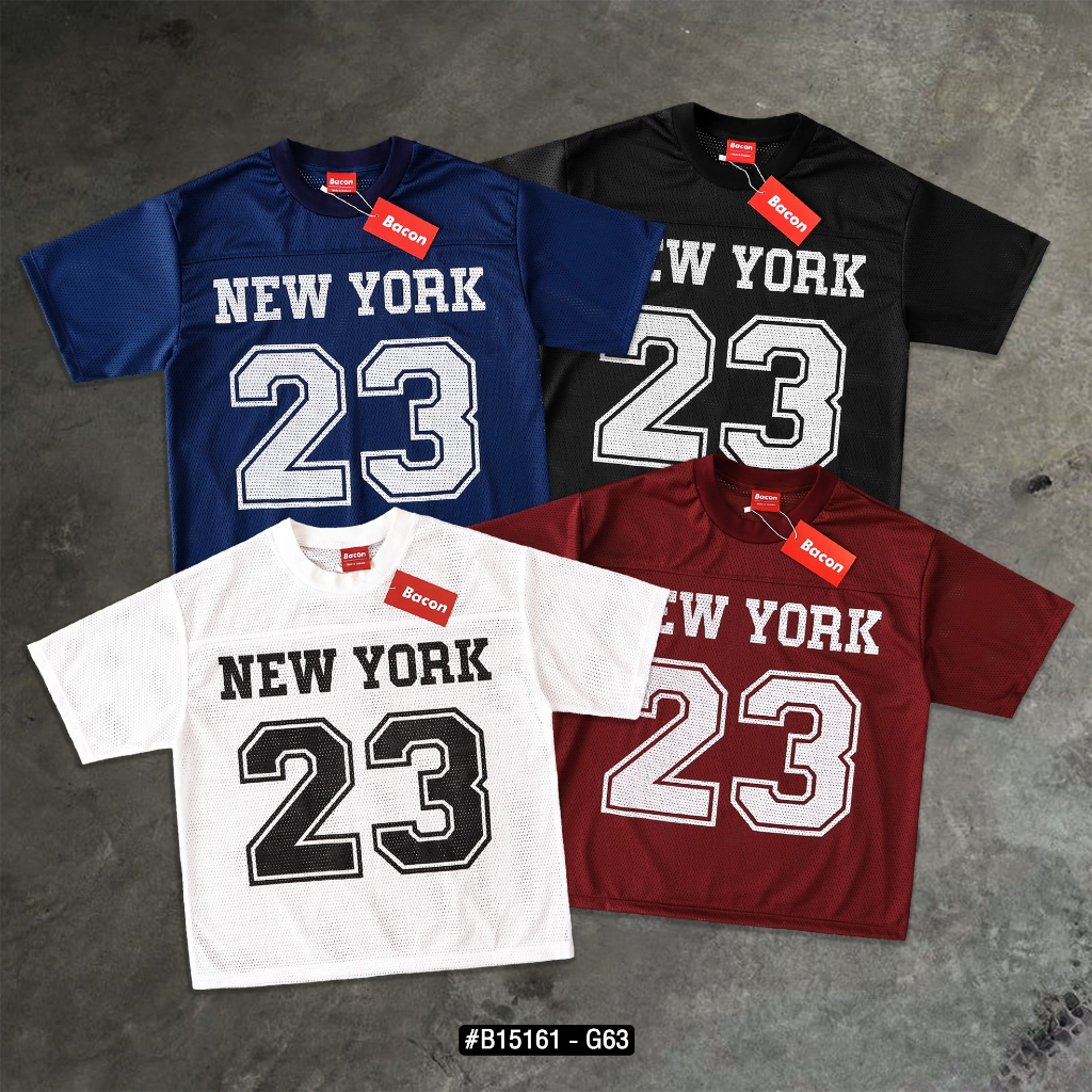 Boxy Oversize NY 23 ใส่สบาย ระบายอากาศได้ดี ผ้าตาข่าย