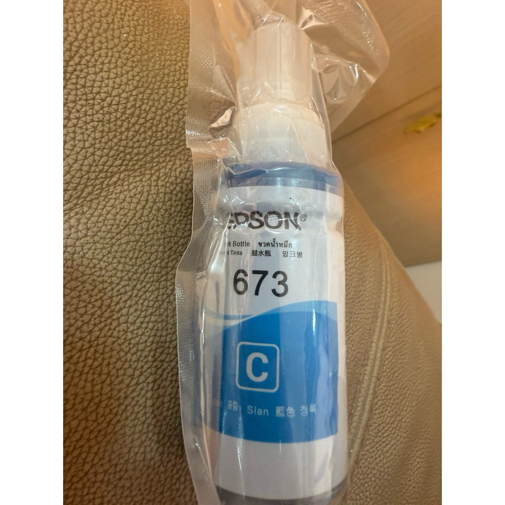 หมึก Epson 673 หมึกเติมของแท้ % แบบไม่มีกล่อง L800/L805/L810/L850/L1800