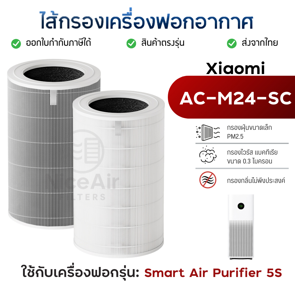 ไส้กรองอากาศ Xiaomi 6 สำหรับ เครื่องฟอกอากาศ Mijia Smart Air Purifier 6 (AC-M25-SC)