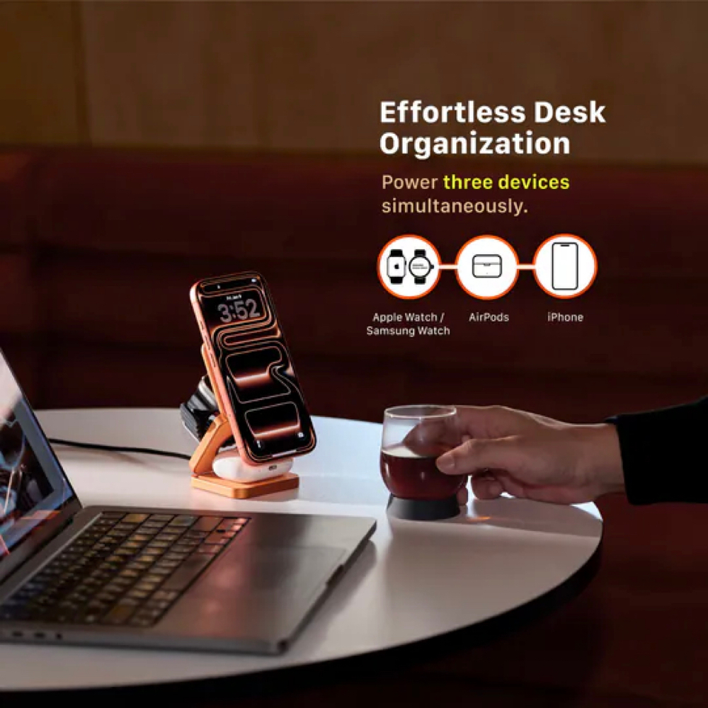 แท่นชาร์จไร้สาย ADAM elements Mag 3 Ultra Qi2.2 3-in-1 Foldable Travel Charging Station รองรับการชาร์จไร้สายสูงสุด 25W ราคา ถูกที่สุด ดีลบีเคเค แกลเลอรีภาพที่ 9