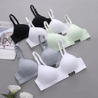 【ซื้อ1แถม1】เสื้อชั้นในผู้หญิง ไร้โครง ฟองบาง ผ้าฝ้าย สวนใส่สบายไม่อึดอัด บราไร้โครงบางเบา NY092