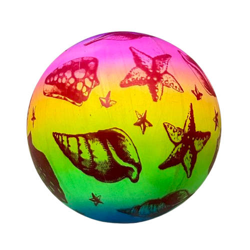 ลูกฟุตบอลยาง สีรุ้ง ขนาด 8 นิ้ว (ไม่สูบลมส่ง ไม่มีเข็มแถม) Ball ลูกบอลชายหาดหลากสีสดใส ลายฟุตบอล ลูกบอลเป่าลม การ์ตูน
