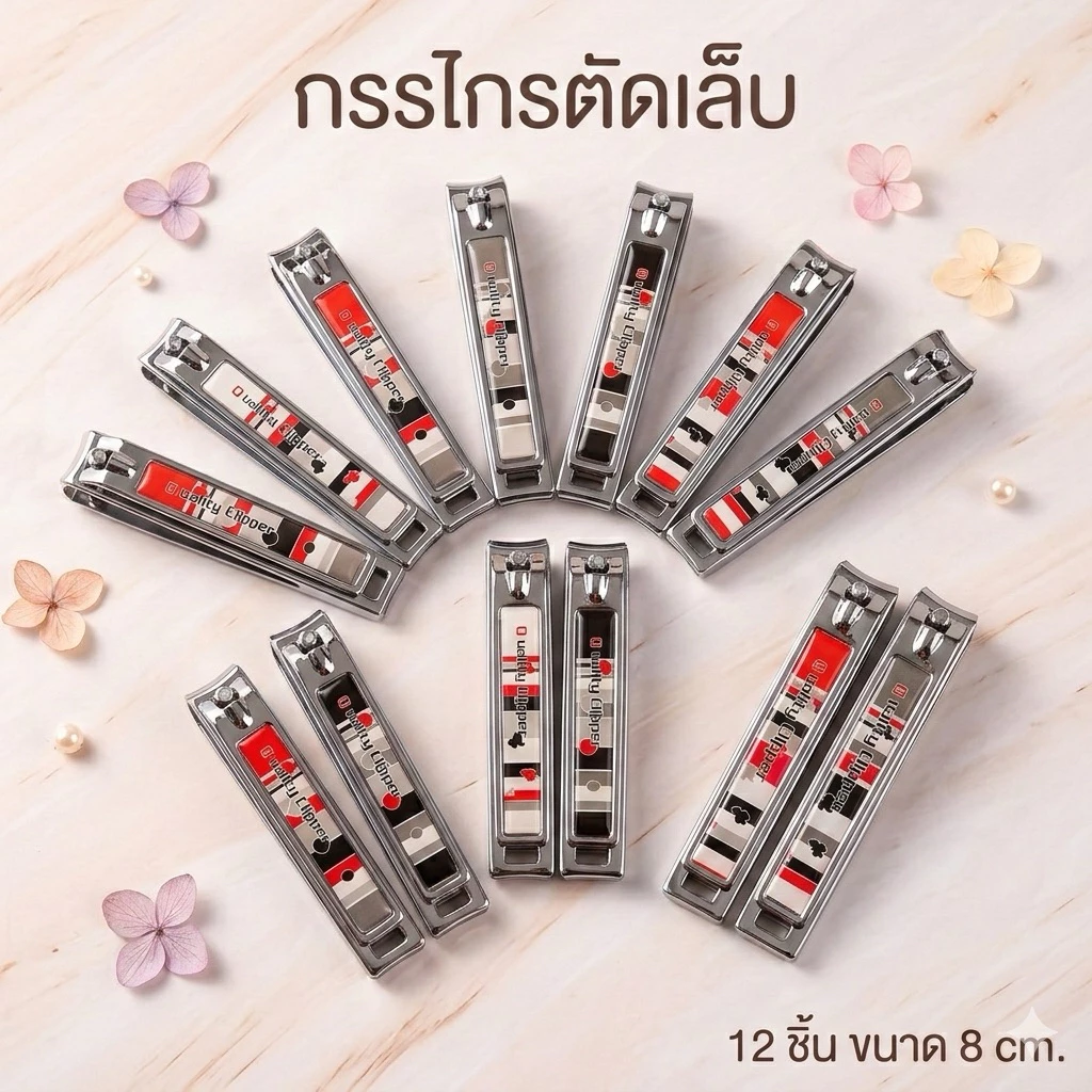 🌷ยกโหล🌷กรรไกรตัดเล็บขนาด 8 cm,7.5 cm. ราคาส่ง 70110