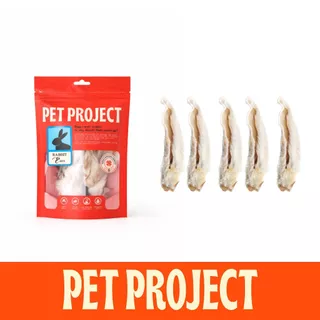 Pet Project หูกระต่ายอบเเห้ง Dehydrated Rabbit Ears 100% Natural