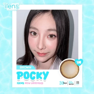 🔥คอนแทคเลนส์✨ขนาดบิ๊กอาย✨Pocky ( ilens )✨Brown/Gray
