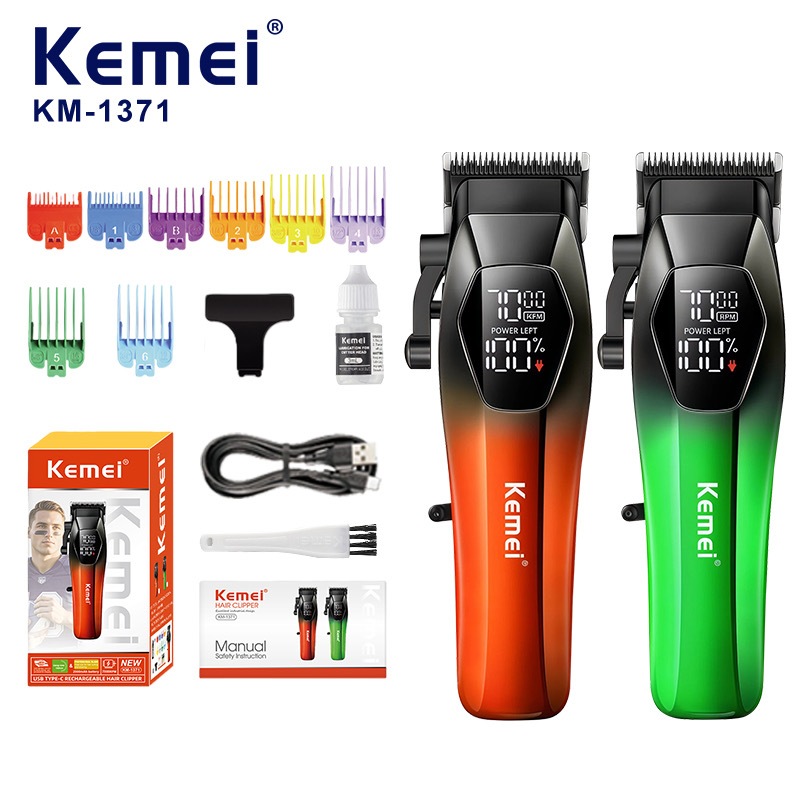 Kemei KM-1371ของแท้ 100% ปัตตาเลี่ยนไร้สาย อัจฉริยะ ชาร์จได้ เสียงเงียบ ปัตตาเลี่ยนตัดKemei KM-1371 – โปรปัง