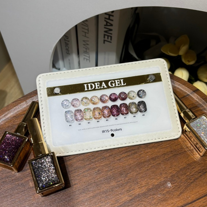 Sugar Gild Glitter Set 9 สี ( IR9-15 ) idea gel 2026 พร้อมชาร์จสำเร็จรูป