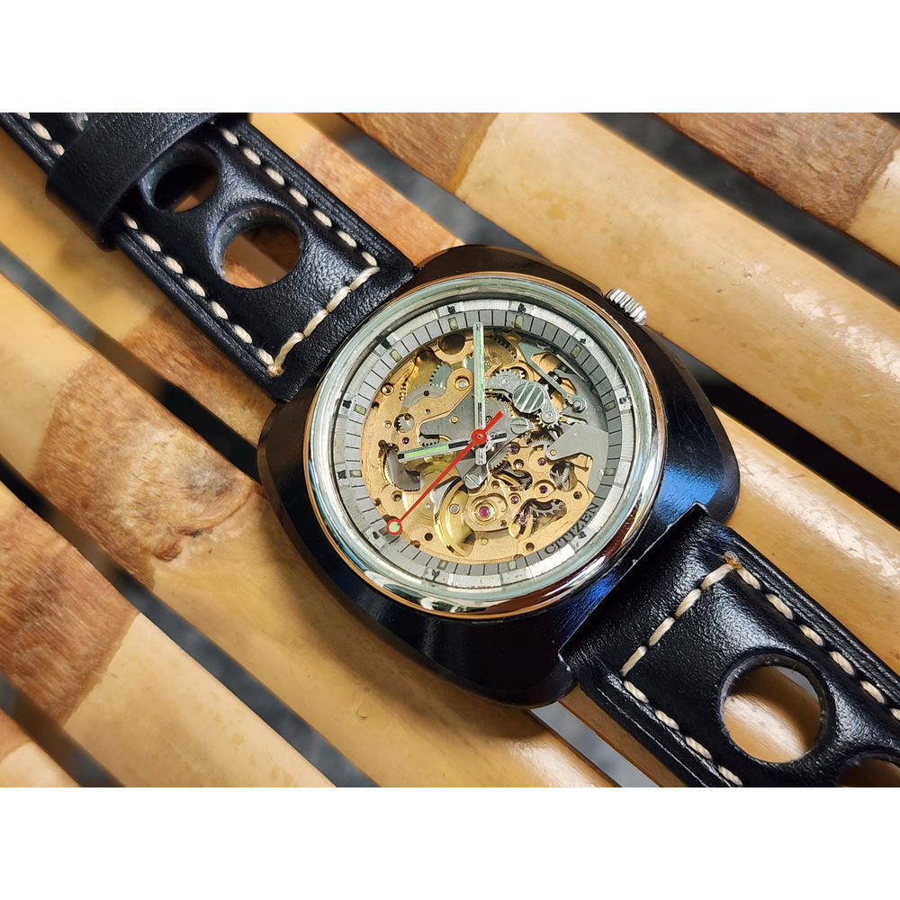 นาฬิกา citizen automatic สิงห์ดำ สิงห์เปลือย skeleton รุ่นเก่า มือสอง service แล้ว