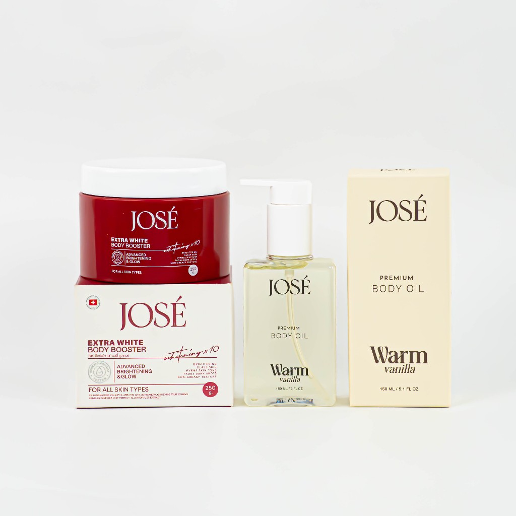 [บริษัทโดยตรง] - JOSE Extra White Body Booster 1 กระปุก และ JOSE Premium Body Oil Warm Vanilla (กลิ่นใหม่) 1 ขวด รูปที่ 4