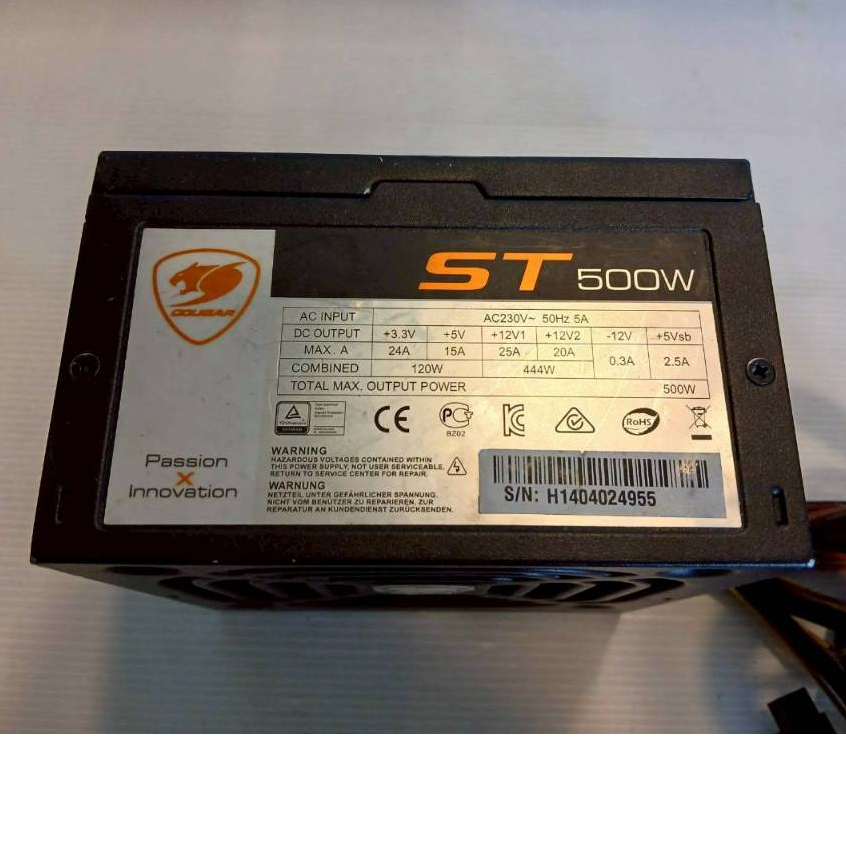 POWER SUPPLY อุปกรณ์จ่ายไฟ  COUGAR (ST500)  500W.
