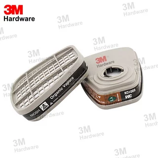 3M 6001 ตลับกรอง ของแท้ ตลับกรองป้องกันไอระเหยสารเคมี สี ทินเนอร์ ยาฆ่าแมลง กรองน้ำมัน 6001CN