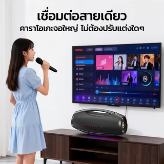 SODLK S1615PRO ลำโพงบลูทูธแบบพกพาเสียงทรงพลัง เสียงเบสลึกกว่า 500W ให้เสียง 3 ทิศทาง กับ 2 ไมโครโฟนเบสลึก