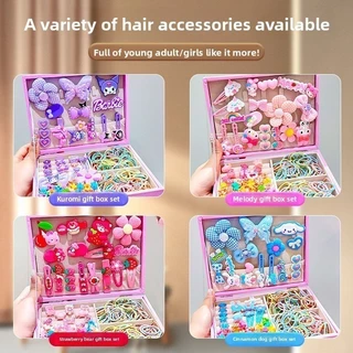 เซตอุปกรณ์ตกแต่งผมเด็กหญิง Kuromi Cinnamoroll 156 ชิ้น บรรจุกล่องของขวัญ ของขวัญวันเกิดเด็ก สั่งซื้อชำระเงินปลายทาง COD