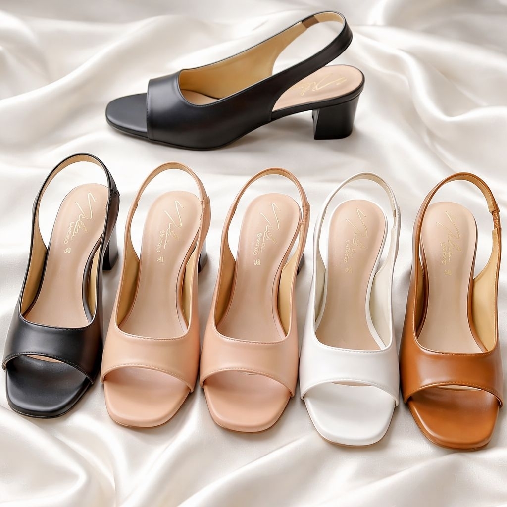 รองเท้าคัทชู ไซส์ 41 - 45 Bigsize แบบรัดส้น ส้นสูง 3 นิ้ว รองเท้าผู้หญิง แฟชั่น ใส่สวย สวมใส่สบาย พร้อมส่ง