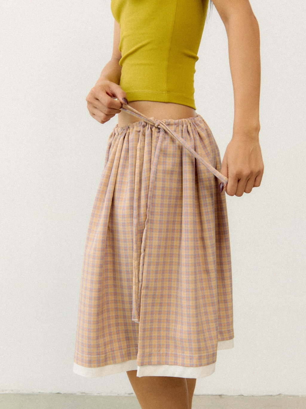 ENDOFMARCH | MARGARET PLAID SKIRT กระโปรงเขือกรูด ลาย Plaid (ไม่มียางยืด)