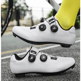 SHMANIRO {Bangkok Stock} รองเท้าจักรยาน ไซส์ 40-45 | รองเท้าปั่นจักรยานเสือหมอบ ถนน | 2 สี ดำ/ขาว | ล็อคหนีบอัตโนมัติ