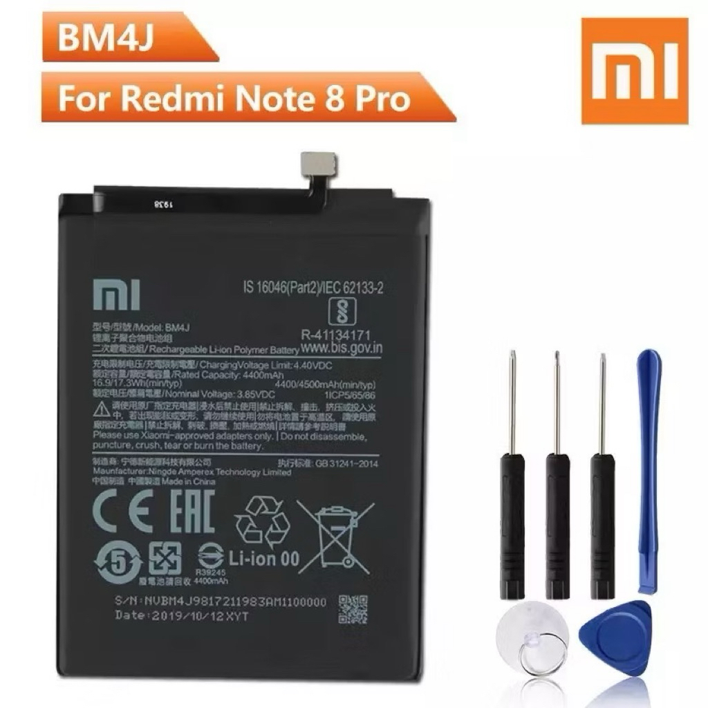 แบตเตอรี่สำหรับXiaomi Redmi BM4J หมายเหตุ8 Pro Note8 Pro BM4Jของแท้เปลี่ยนแบตเตอรี่4030MAh + เครื่อง